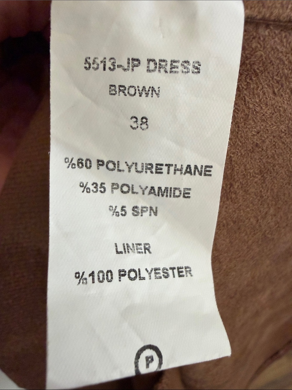 Jus Des Pommes Faux Leather Brown Dress Small Edgy Feminine Earthy Grunge Indie - Picture 10 of 15